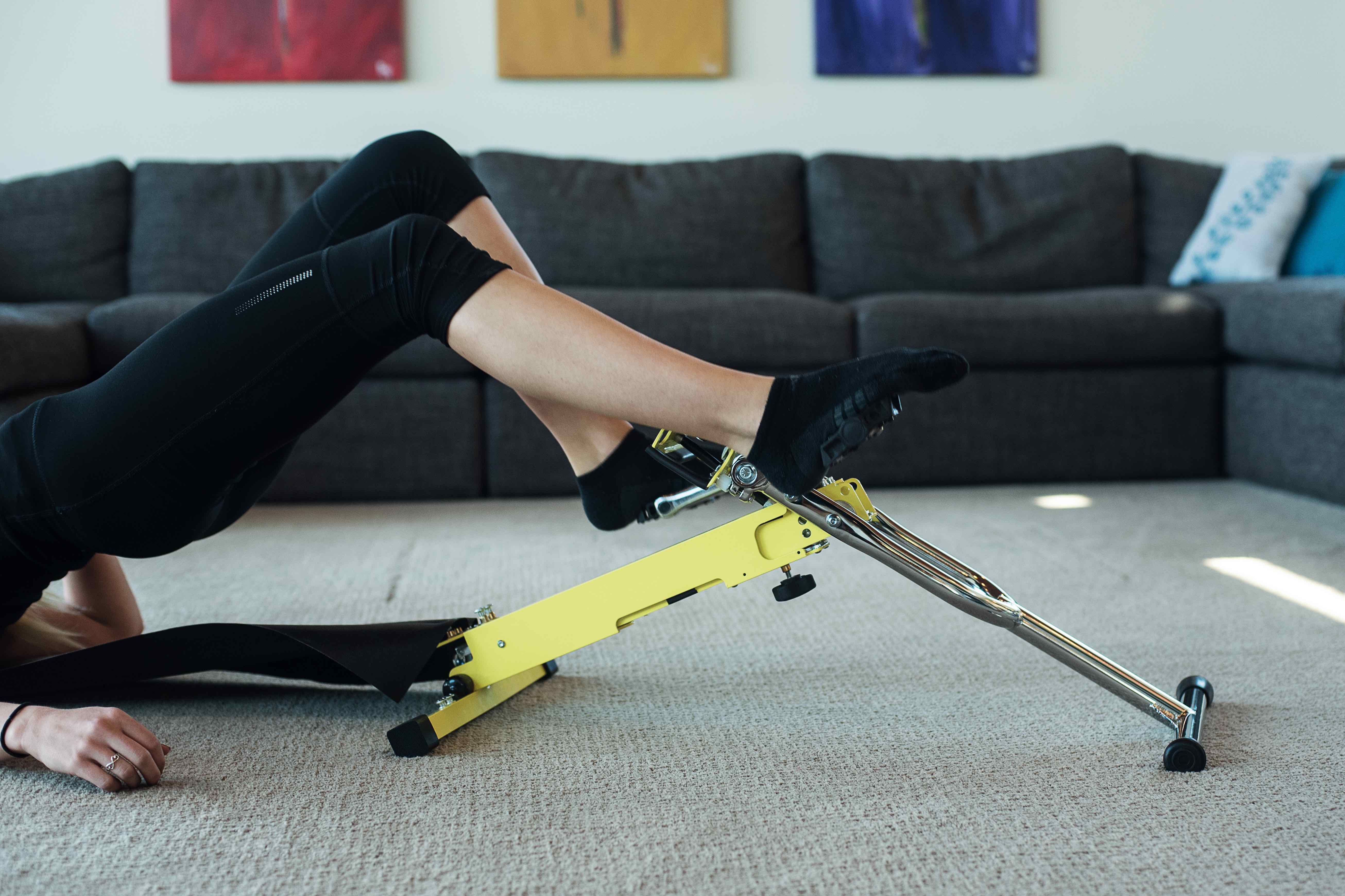 cycling exercise on bed