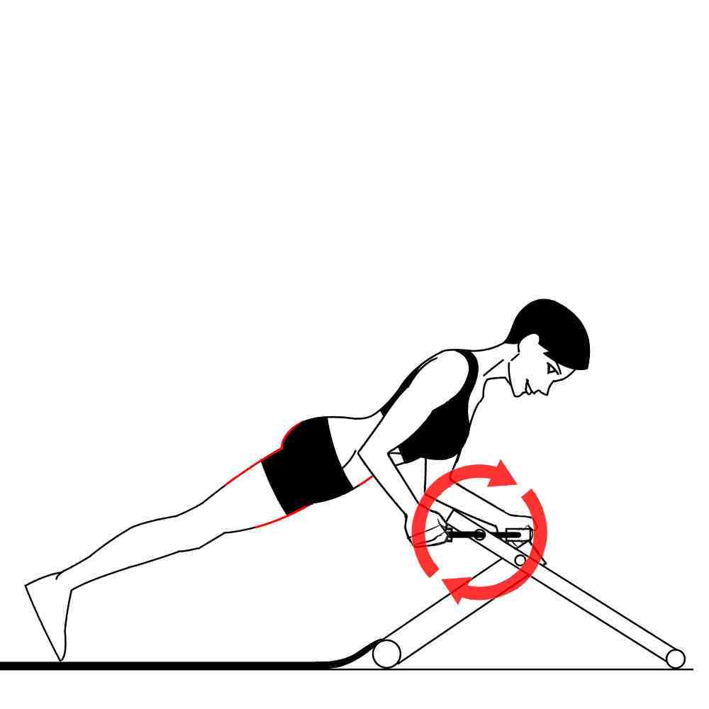 Plank Exercise Cycle with Excy Portable Pedal Exerciser Forward Plank Exercise Cycle with Excy Portable Pedal Exerciser Forward