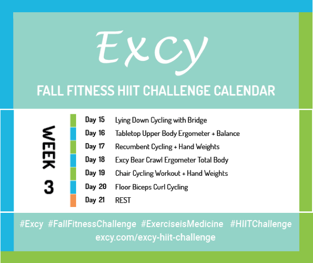HIIT Exercises for Week 3 of the Excy Portable Exercise Bike Challenge